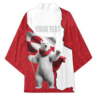 Hands Off Greenland Personalized Kimono Poland Bear with Flag