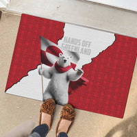Hands Off Greenland Rubber Doormat Poland Bear with Flag