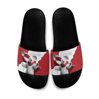 Hands Off Greenland Slide Sandals Poland Bear with Flag
