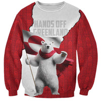 Hands Off Greenland Personalized Sweatshirt Poland Bear with Flag