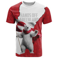 Hands Off Greenland Personalized T Shirt Poland Bear with Flag