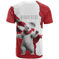 Hands Off Greenland Personalized T Shirt Poland Bear with Flag