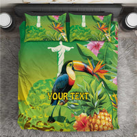 Brazil Rio-Toucan Bird Personalized Bedding Set Tropical Flowers