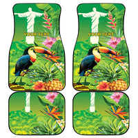 Brazil Rio-Toucan Bird Personalized Car Mats Tropical Flowers