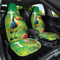 Brazil Rio-Toucan Bird Personalized Car Seat Cover Tropical Flowers