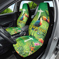 Brazil Rio-Toucan Bird Personalized Car Seat Cover Tropical Flowers