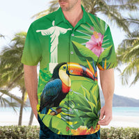 Brazil Rio-Toucan Bird Personalized Hawaiian Shirt Tropical Flowers