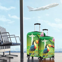 Brazil Rio-Toucan Bird Personalized Luggage Cover Tropical Flowers
