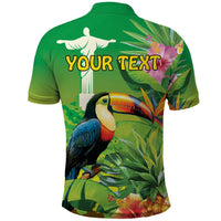 Brazil Rio-Toucan Bird Personalized Polo Shirt Tropical Flowers