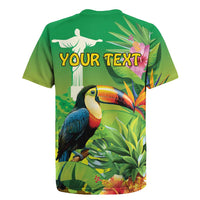 Brazil Rio-Toucan Bird Personalized Rugby Jersey Tropical Flowers