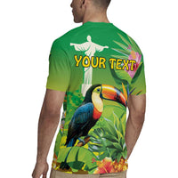 Brazil Rio-Toucan Bird Personalized Rugby Jersey Tropical Flowers