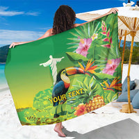 Brazil Rio-Toucan Bird Personalized Sarong Tropical Flowers