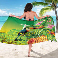 Brazil Rio-Toucan Bird Personalized Sarong Tropical Flowers