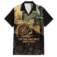 Gulf Of Mexico Family Matching Off The Shoulder Long Sleeve Dress and Hawaiian Shirt Historic Gulf of Mexico Map Since 1550