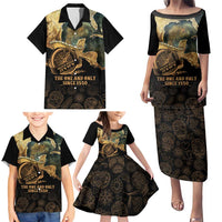 Gulf Of Mexico Family Matching Puletasi and Hawaiian Shirt Historic Gulf of Mexico Map Since 1550