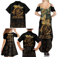 Gulf Of Mexico Family Matching Summer Maxi Dress and Hawaiian Shirt Historic Gulf of Mexico Map Since 1550