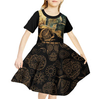 Gulf Of Mexico Kid Short Sleeve Dress Historic Gulf of Mexico Map Since 1550