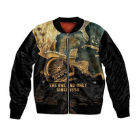 Gulf Of Mexico Sleeve Zip Bomber Jacket Historic Gulf of Mexico Map Since 1550