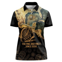 Gulf Of Mexico Women Polo Shirt Historic Gulf of Mexico Map Since 1550