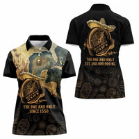 Gulf Of Mexico Women Polo Shirt Historic Gulf of Mexico Map Since 1550