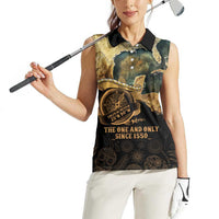 Gulf Of Mexico Women Sleeveless Polo Shirt Historic Gulf of Mexico Map Since 1550