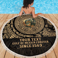 Gulf of Mexico Personalized Beach Blanket Since 1569 Aztec Vingtage