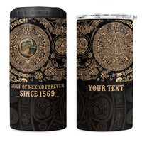 Gulf of Mexico Personalized 4 in 1 Can Cooler Tumbler Since 1569 Aztec Vingtage