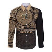 Gulf of Mexico Personalized Long Sleeve Button Shirt Since 1569 Aztec Vingtage