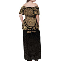 Gulf of Mexico Personalized Off Shoulder Maxi Dress Since 1569 Aztec Vingtage