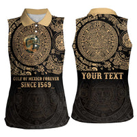 Gulf of Mexico Personalized Women Sleeveless Polo Shirt Since 1569 Aztec Vingtage