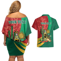 Gulf of Mexico Since 1672 Personalized Couples Matching Off Shoulder Short Dress and Hawaiian Shirt Mexican Tequila and Tacos