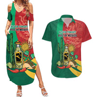 Gulf of Mexico Since 1672 Personalized Couples Matching Summer Maxi Dress and Hawaiian Shirt Mexican Tequila and Tacos