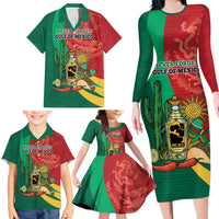 Gulf of Mexico Since 1672 Personalized Family Matching Long Sleeve Bodycon Dress and Hawaiian Shirt Mexican Tequila and Tacos