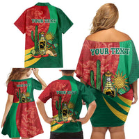 Gulf of Mexico Since 1672 Personalized Family Matching Off Shoulder Short Dress and Hawaiian Shirt Mexican Tequila and Tacos