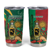 Gulf of Mexico Since 1672 Personalized Tumbler Cup Mexican Tequila and Tacos