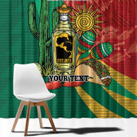 Gulf of Mexico Since 1672 Personalized Window Curtain Mexican Tequila and Tacos