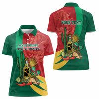 Gulf of Mexico Since 1672 Personalized Women Polo Shirt Mexican Tequila and Tacos