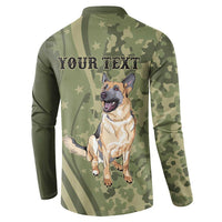 United States Canine Personalized Button Sweatshirt USA Military K9s Camouflage