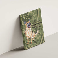 United States Canine Personalized Canvas Wall Art USA Military K9s Camouflage