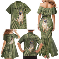 United States Canine Personalized Family Matching Mermaid Dress and Hawaiian Shirt USA Military K9s Camouflage