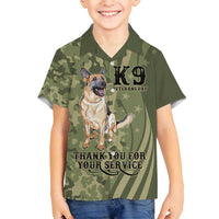 United States Canine Personalized Family Matching Off Shoulder Maxi Dress and Hawaiian Shirt USA Military K9s Camouflage