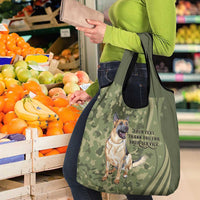 United States Canine Personalized Grocery Bag USA Military K9s Camouflage