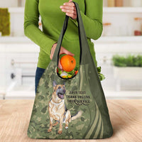 United States Canine Personalized Grocery Bag USA Military K9s Camouflage
