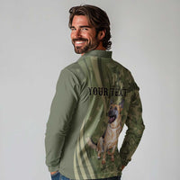 United States Canine Personalized Long Sleeve Polo Shirt USA Military K9s Camouflage