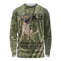 United States Canine Personalized Long Sleeve Shirt USA Military K9s Camouflage