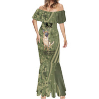 United States Canine Personalized Mermaid Dress USA Military K9s Camouflage