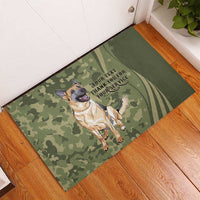 United States Canine Personalized Rubber Doormat USA Military K9s Camouflage