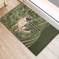 United States Canine Personalized Rubber Doormat USA Military K9s Camouflage