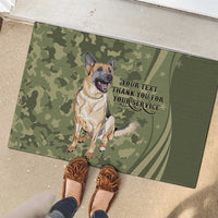 United States Canine Personalized Rubber Doormat USA Military K9s Camouflage