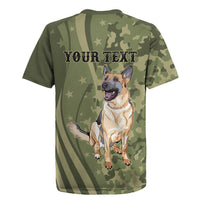 United States Canine Personalized Rugby Jersey USA Military K9s Camouflage